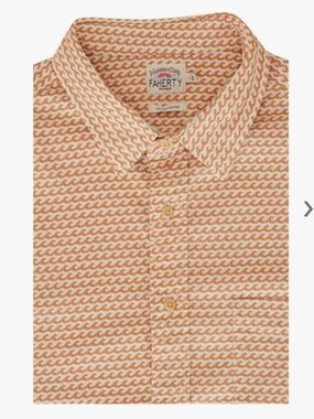 FAHERTY BRAND
Playa Ancient Wave Orange Short Sleeve Sport Shirt